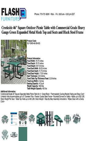 Spec Sheet