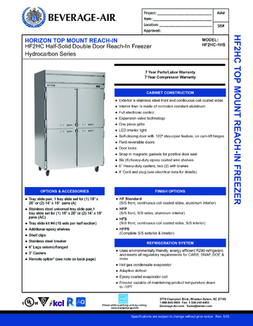 Spec Sheet