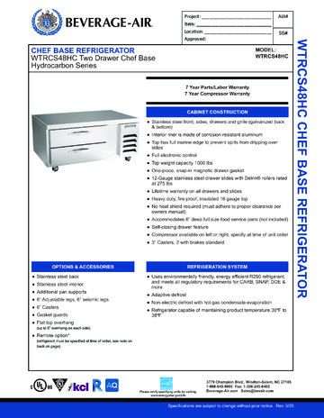 Spec Sheet