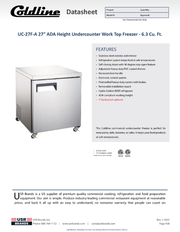 Spec Sheet