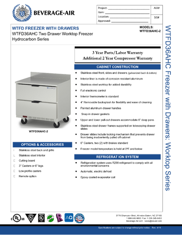 Spec Sheet
