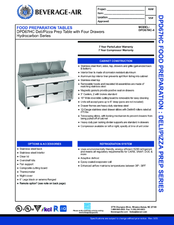 Spec Sheet