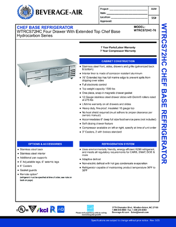 Spec Sheet