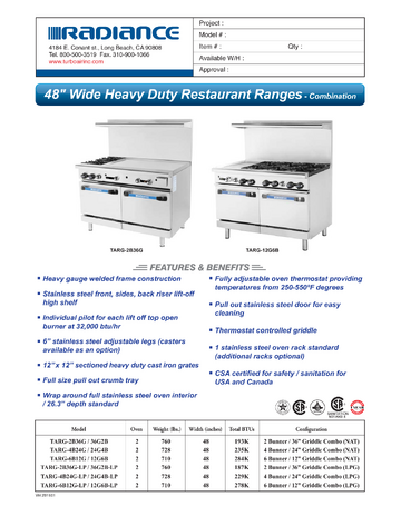 Spec Sheet