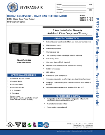 Spec Sheet