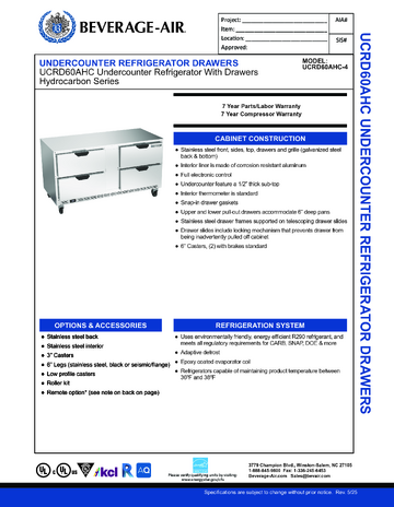 Spec Sheet