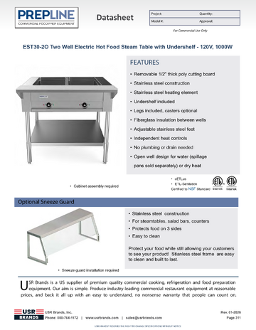 Spec Sheet