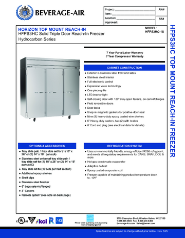 Spec Sheet