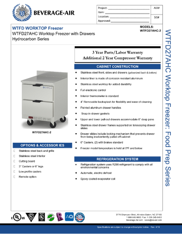 Spec Sheet
