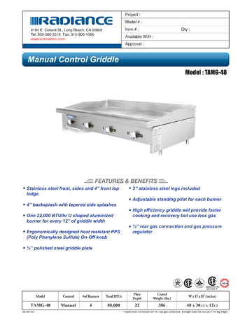 Spec Sheet