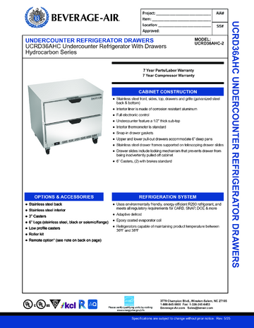 Spec Sheet