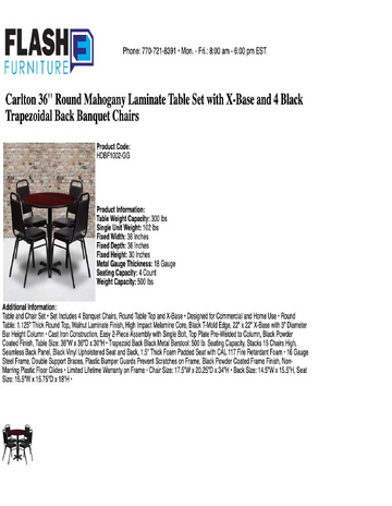 Spec Sheet