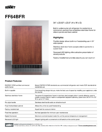 Spec Sheet