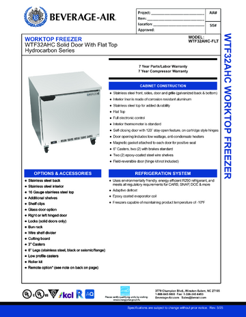 Spec Sheet