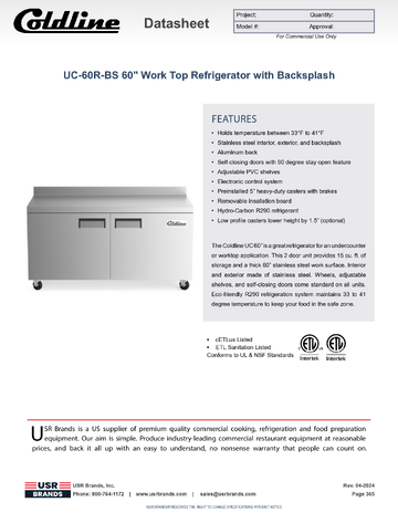 Spec Sheet