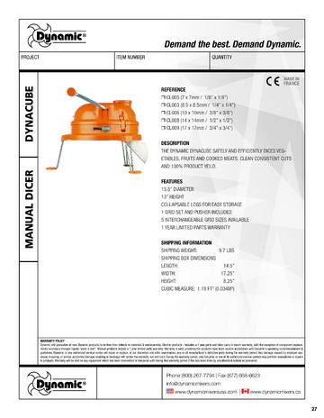 Spec Sheet