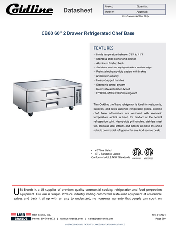 Spec Sheet