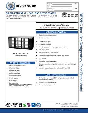 Spec Sheet
