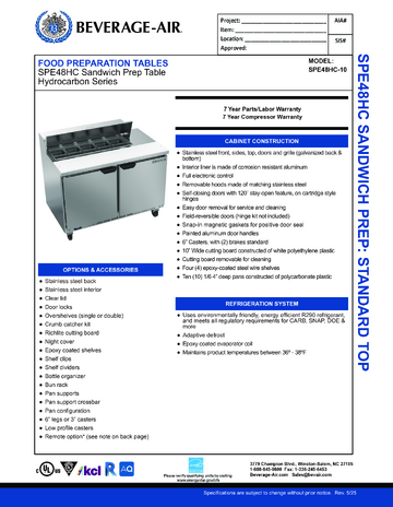 Spec Sheet