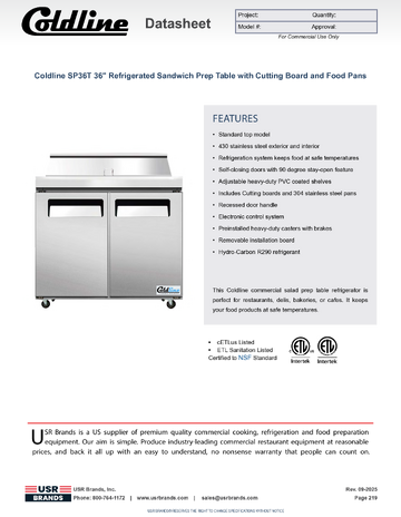 Spec Sheet