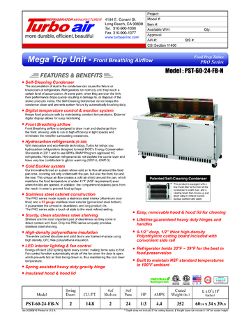 Spec Sheet