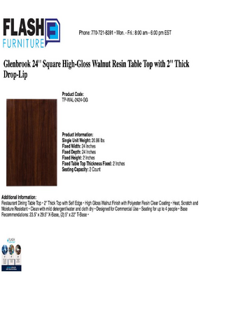 Spec Sheet