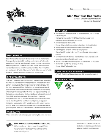 Spec Sheet