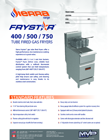 Spec Sheet