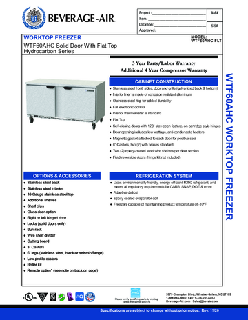 Spec Sheet