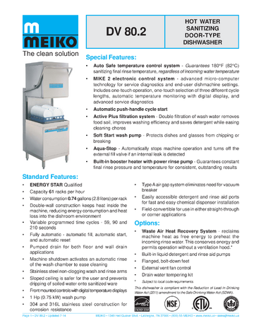 Spec Sheet