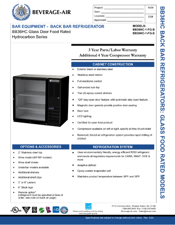Spec Sheet