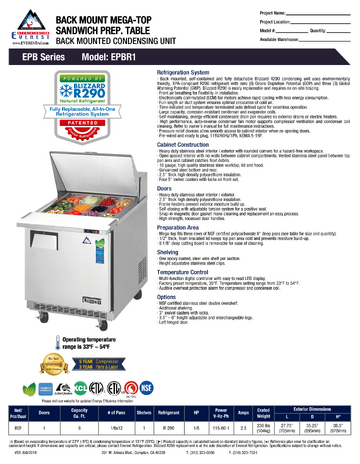 Spec Sheet