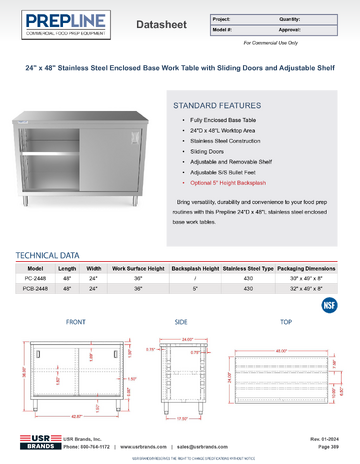 Spec Sheet