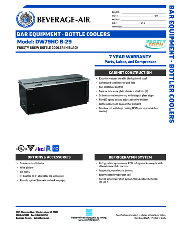 Spec Sheet
