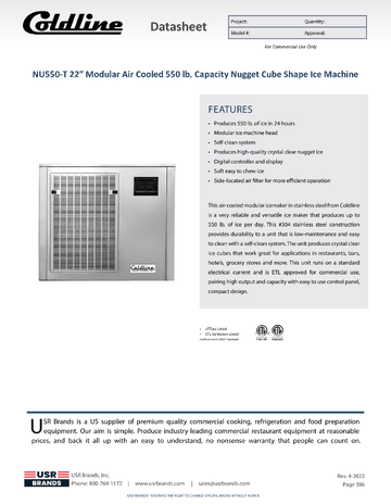 Spec Sheet
