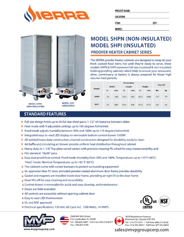 Spec Sheet