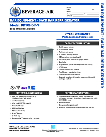 Spec Sheet