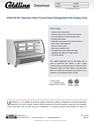 Spec Sheet