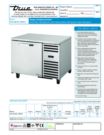 Spec Sheet