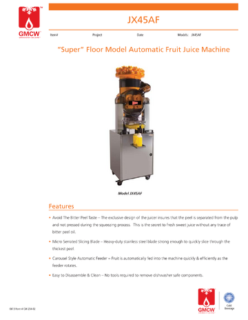 Spec Sheet