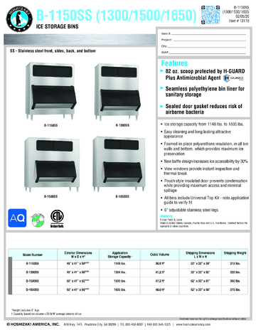 Spec Sheet
