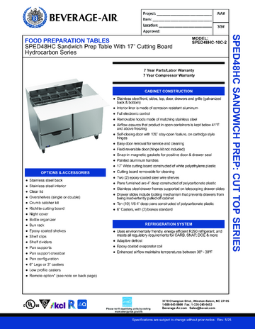 Spec Sheet
