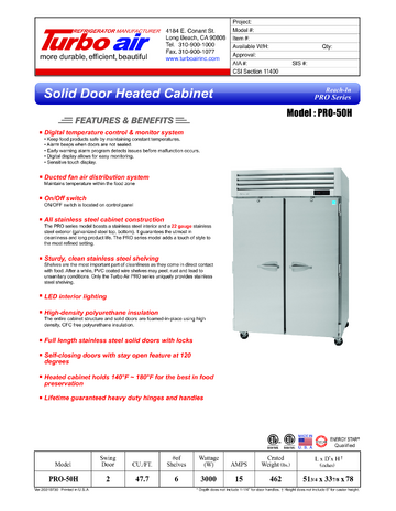 Spec Sheet