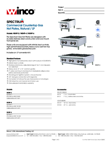 Spec Sheet