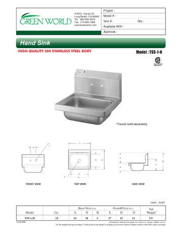 Spec Sheet