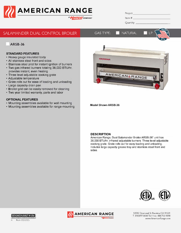 Spec Sheet