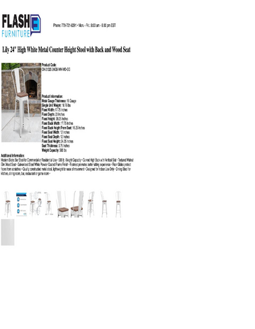 Spec Sheet