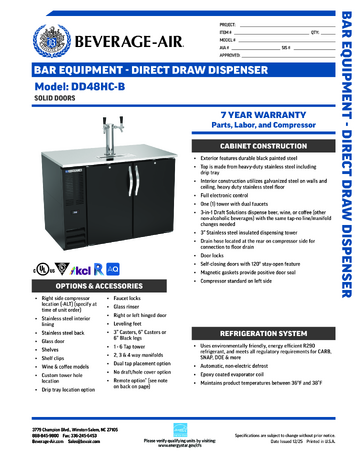 Spec Sheet