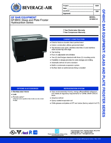 Spec Sheet