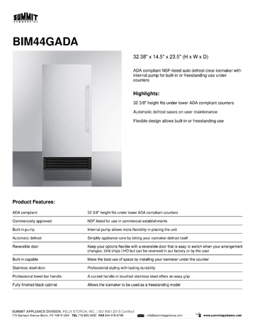 Spec Sheet